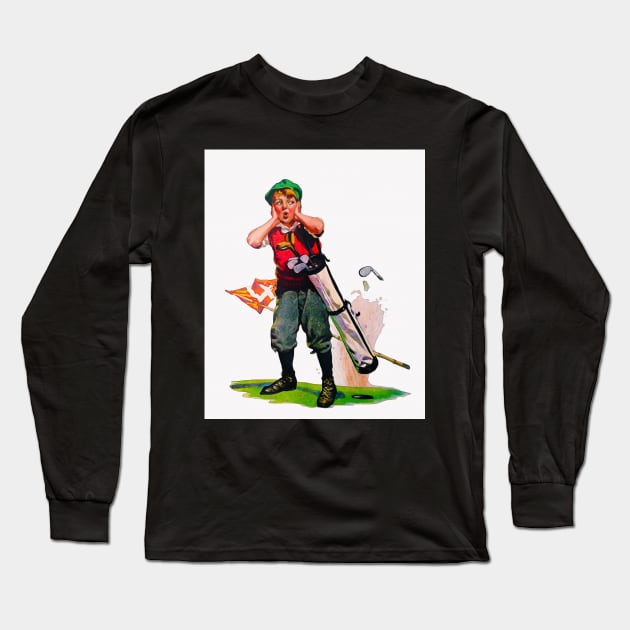 1925 Golf Watercolour Long Sleeve T-Shirt by ArtShare